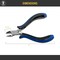 5" 4 Piece Ecco Ergonomic Plier Set with Flat Round Chain Nose Side Cutters Jewelry Making Tool Kit with Pouch